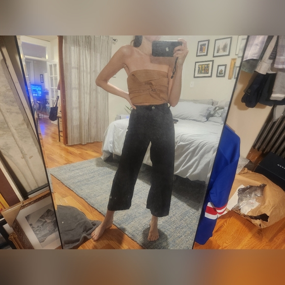 Free People Wales Black High-Waisted Jeans - Picture 2 of 11